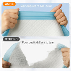 TIANSHILIHE bed pads absorbent core close-up demonstrates fast gel formation.