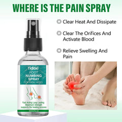 Tidoxi menthol spray visual highlights refreshing, soothing sensation after long walks or sports.