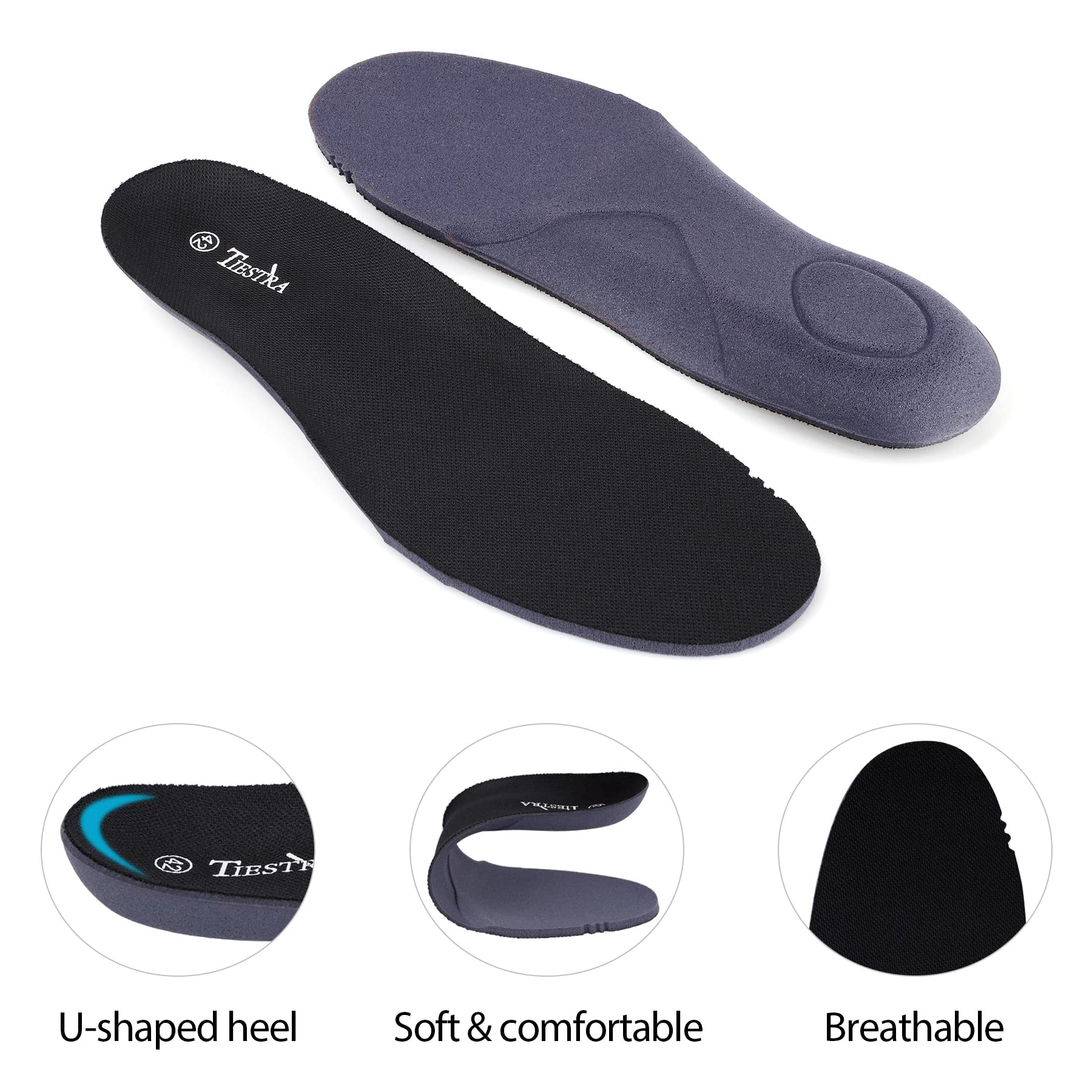 Tiestra arch-support cushions help flat feet feel more supported during daily wear.