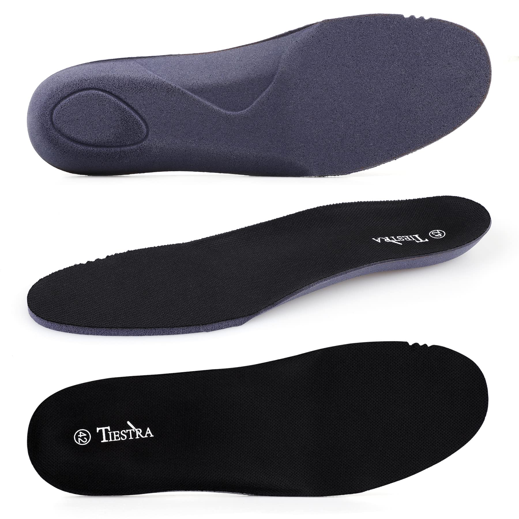 TIESTRA supports flat feet with cushioned impact for daily comfort.