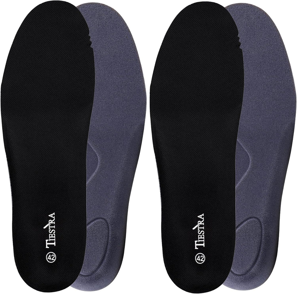 TIESTRA memory-foam-full-length insoles contour to feet for stable cushioning