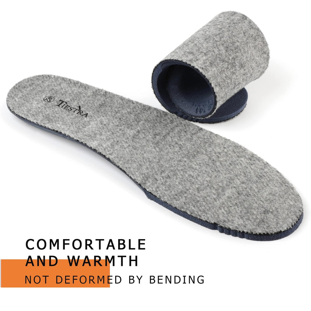 TIESTRA merino insoles suit dress shoes while maintaining warmth and breathability.