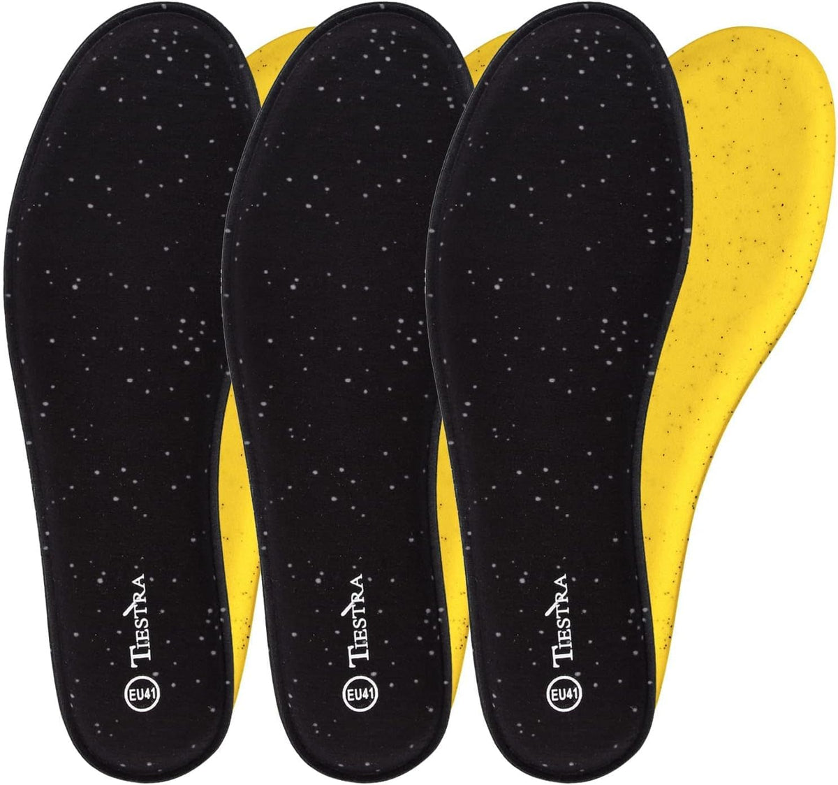 TIESTRA memory foam insole pack front view for cushioned daily comfort.