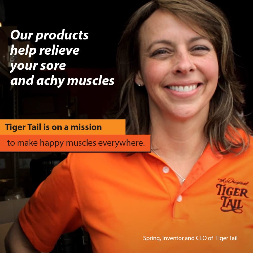 Tiger Tail gym bag ready roller for on-the-go recovery.