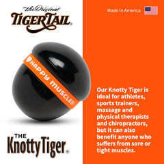 Tiger Tail Knotty Tiger Knot Buster in use delivering deeper, stable pressure on tense areas.