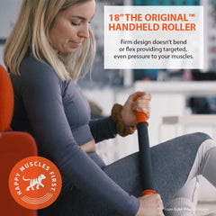 Tiger Tail portable massage stick fits in a gym bag for travel.
