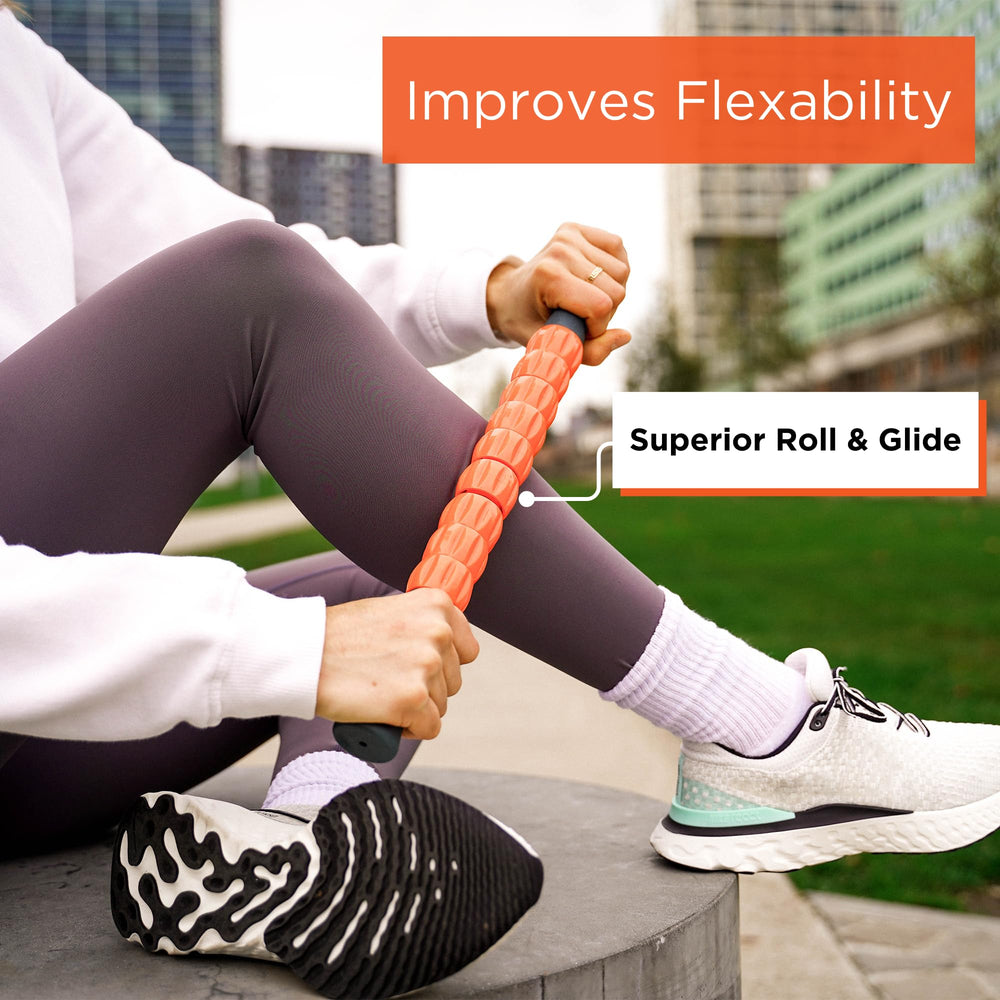 Tiger Tail Spinnie Roller portable massage stick for on-the-go muscle relief