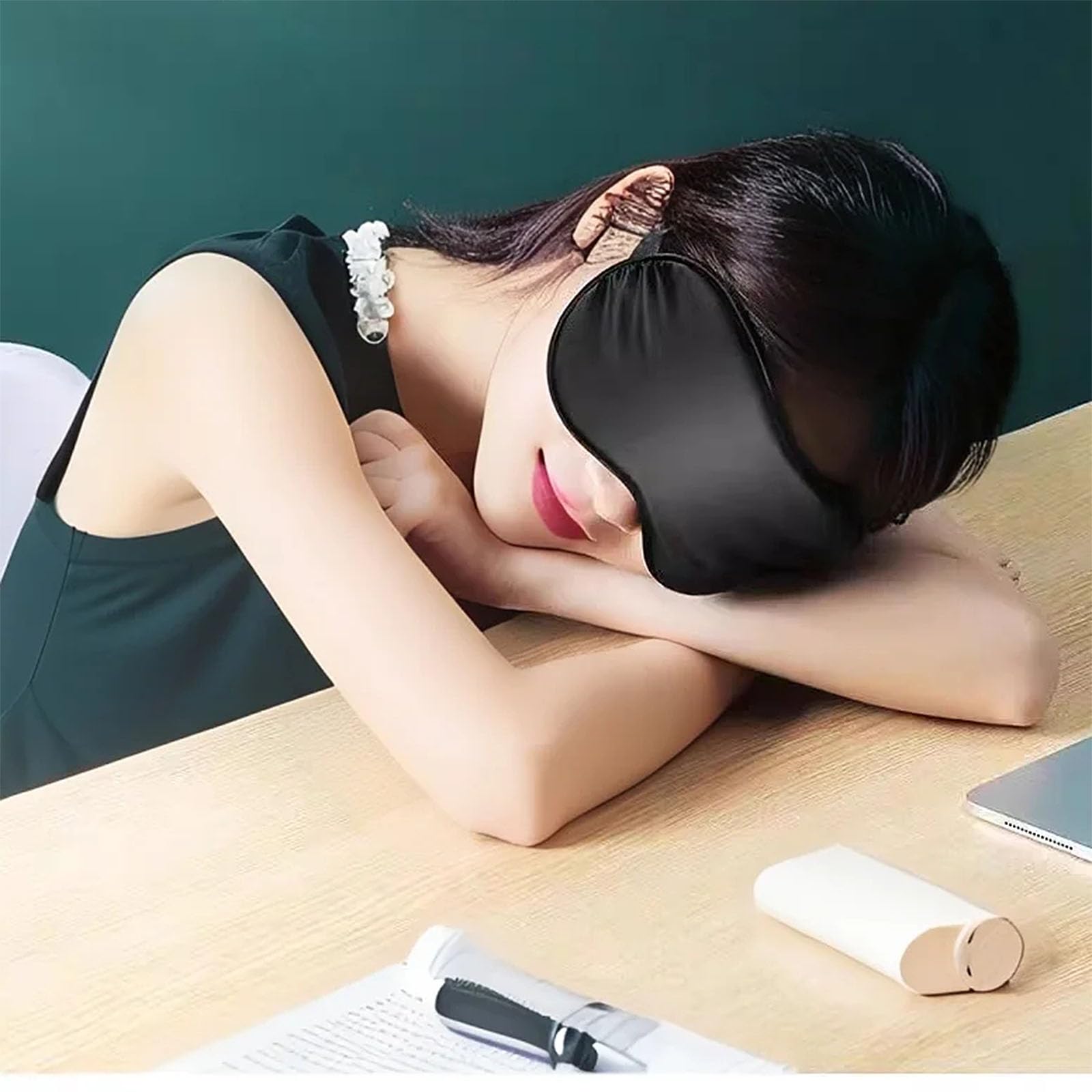Tihzheoy máscara ligera perfecta para viajes y siestas