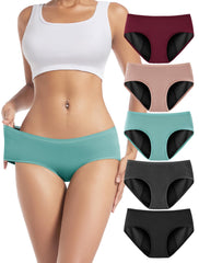 TIICHOO period underwear five-pack for varied flow days.