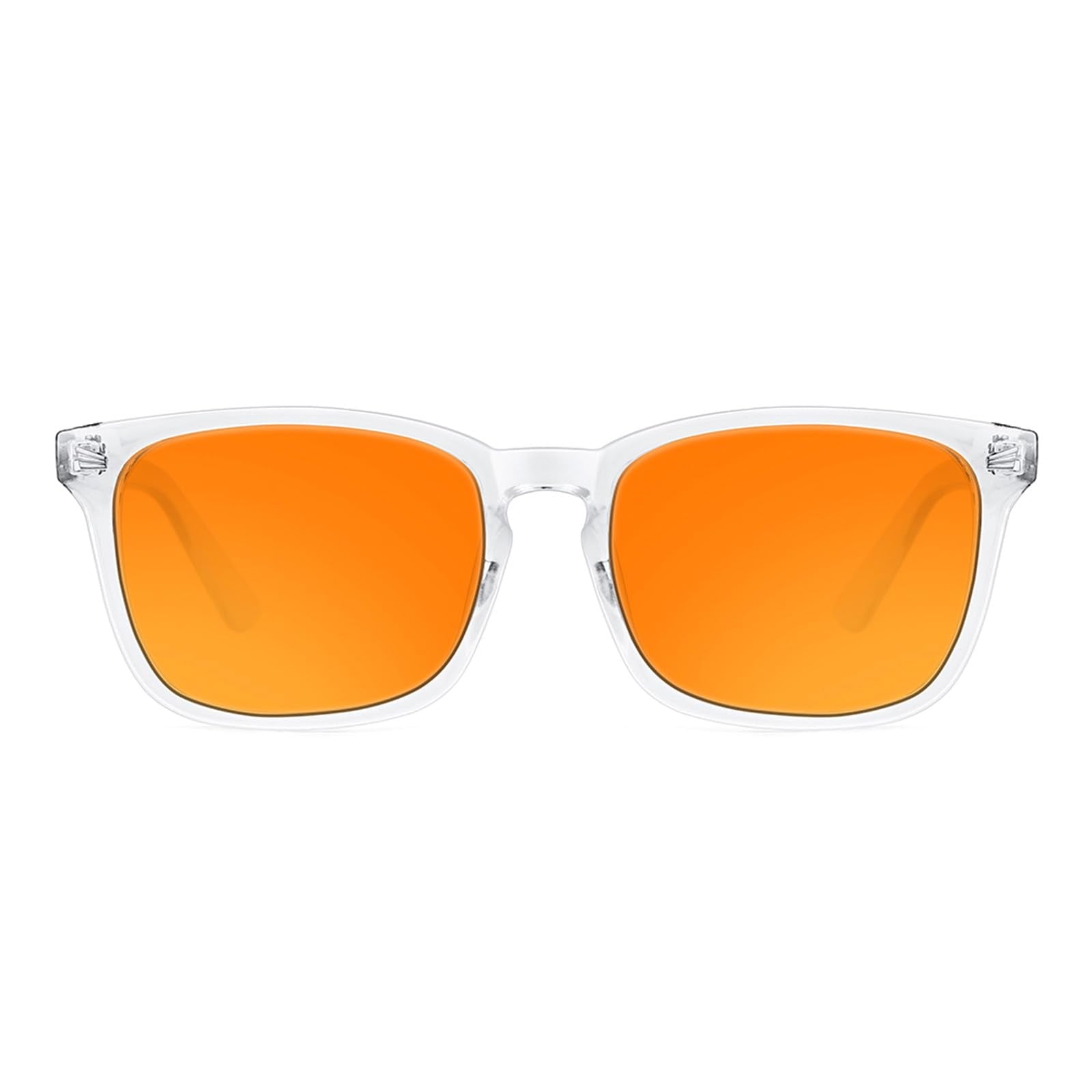 TIJN blue light blocking glasses with amber lenses, front view for all-day screen comfort.