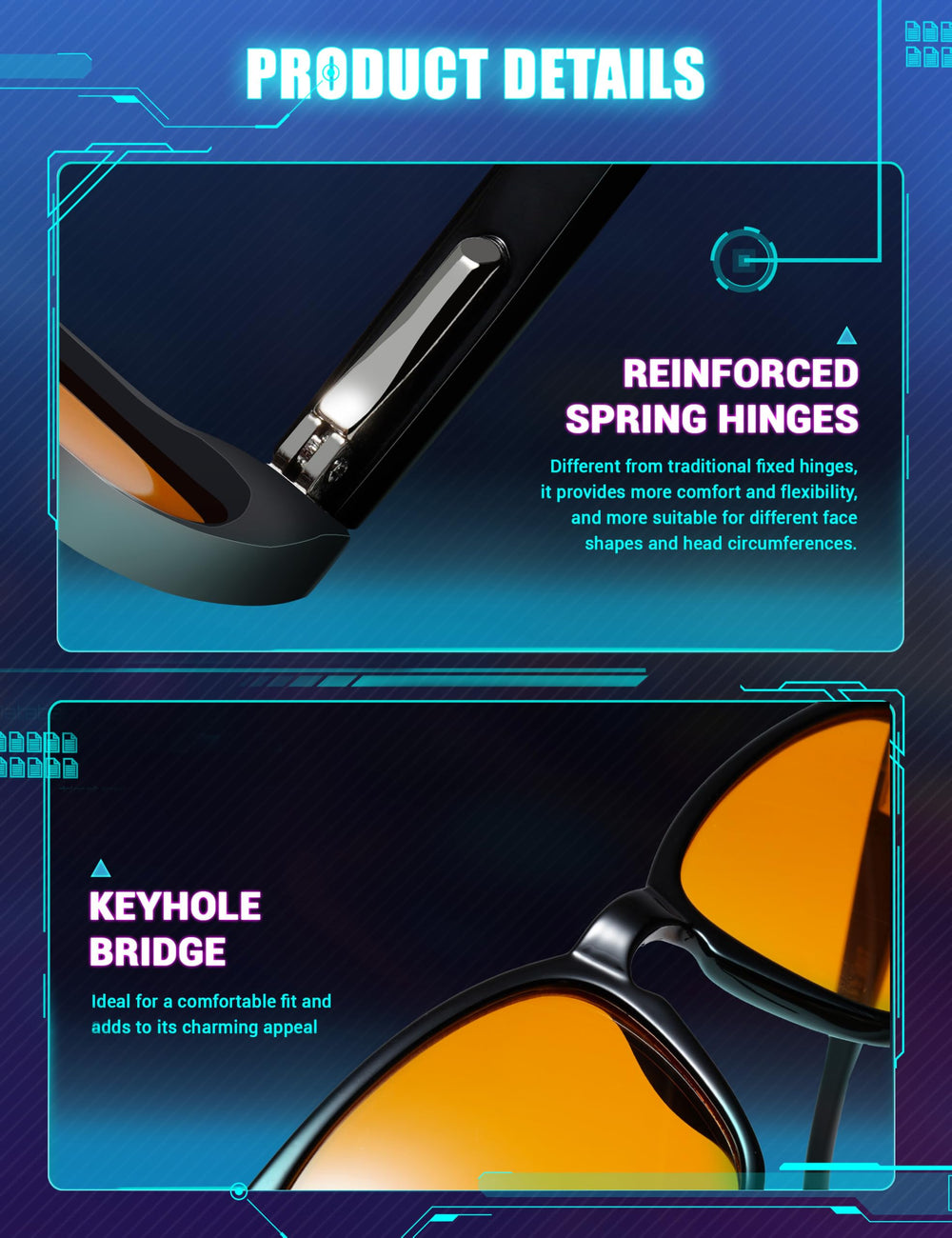 TIJN anti-glare coating eyewear reduces screen reflections during work.