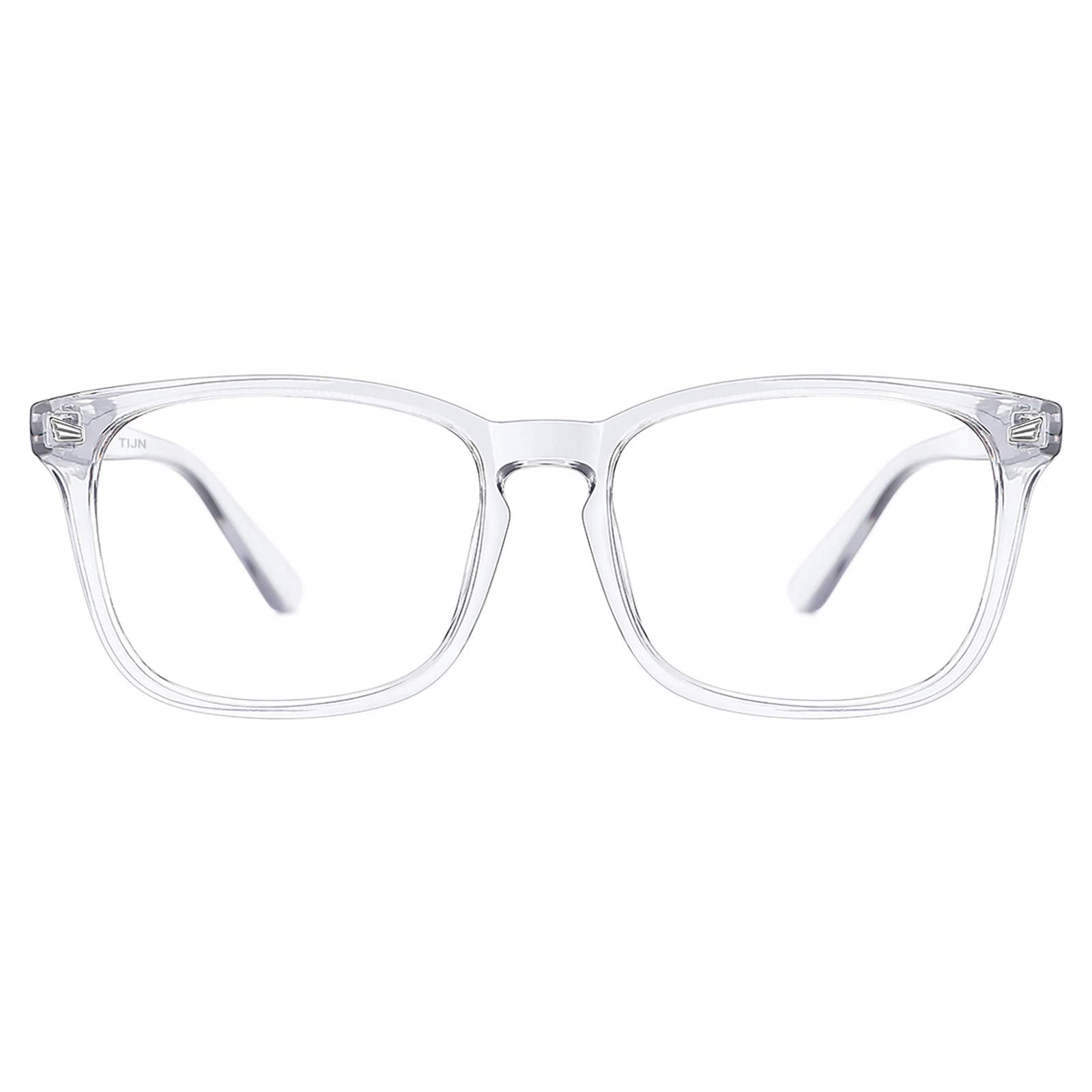 TIJN blue light blocking glasses front view with clear frame for screen time