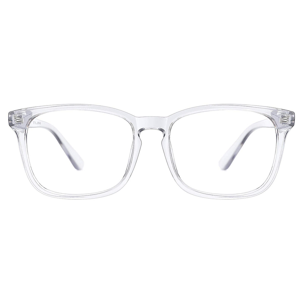 TIJN blue light blocking glasses front view with clear frame for screen time