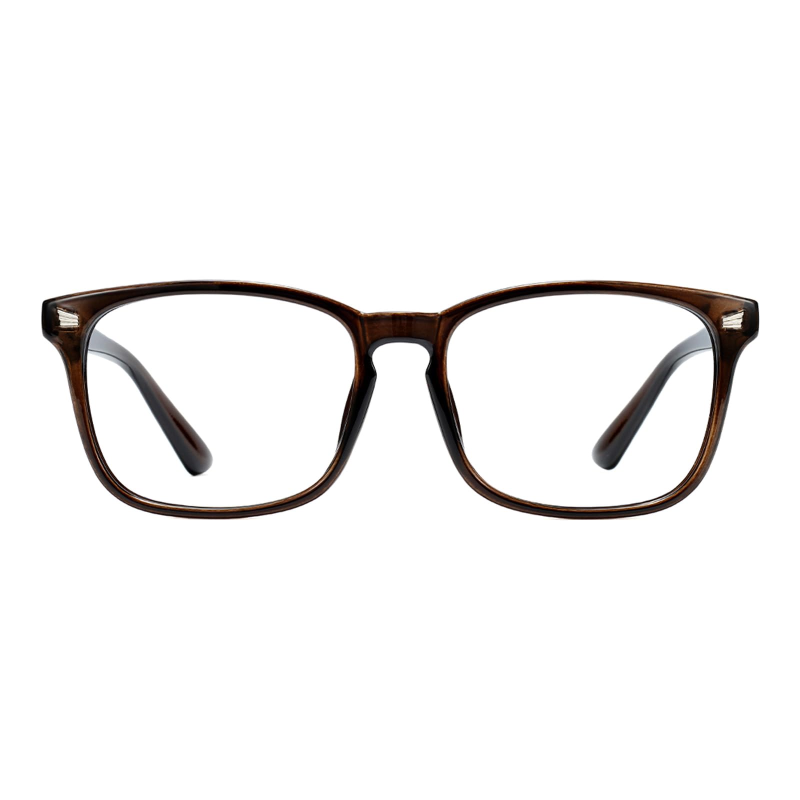 TIJN blue light blocking glasses with clear frame front view for everyday screen use