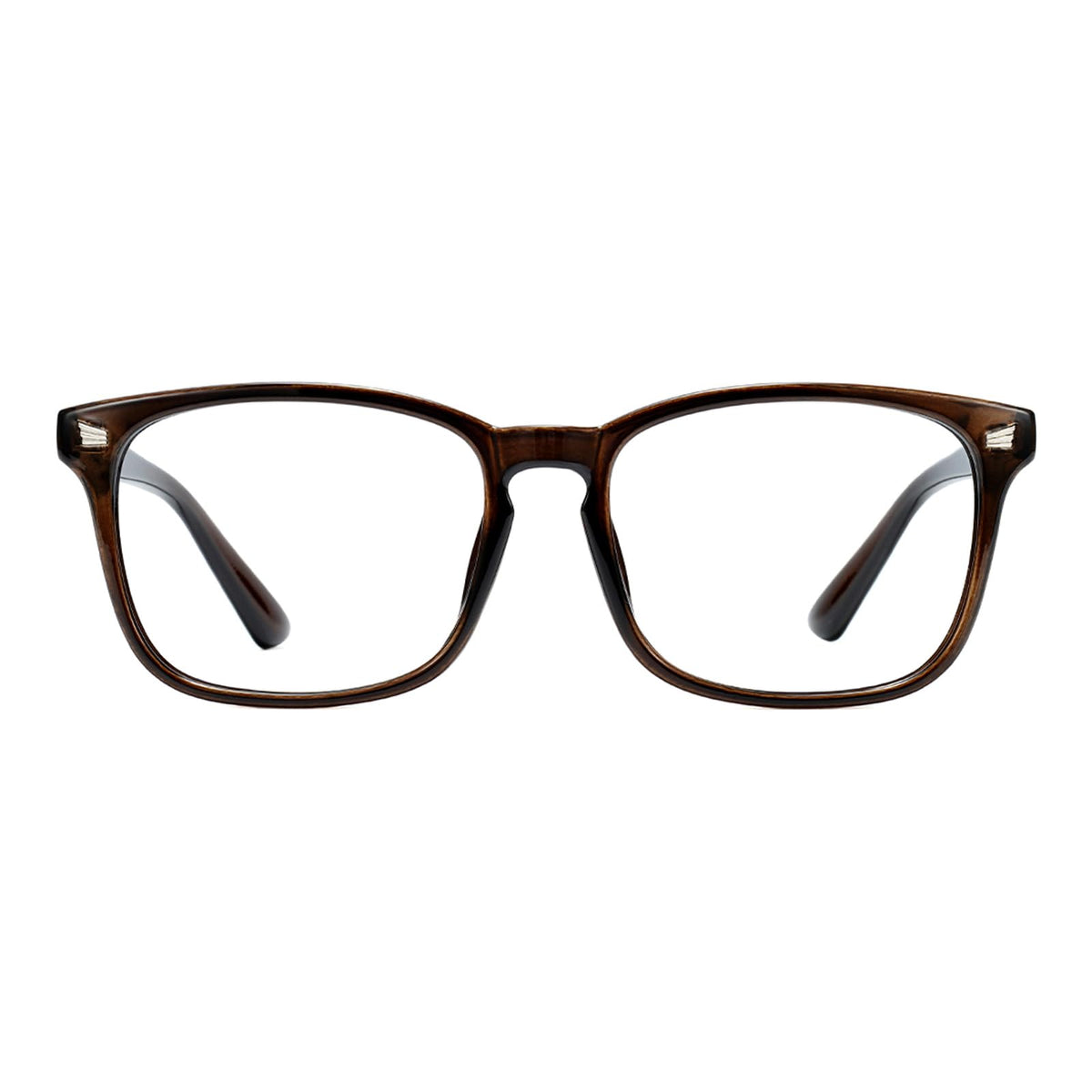 TIJN blue light blocking glasses with clear frame front view for everyday screen use