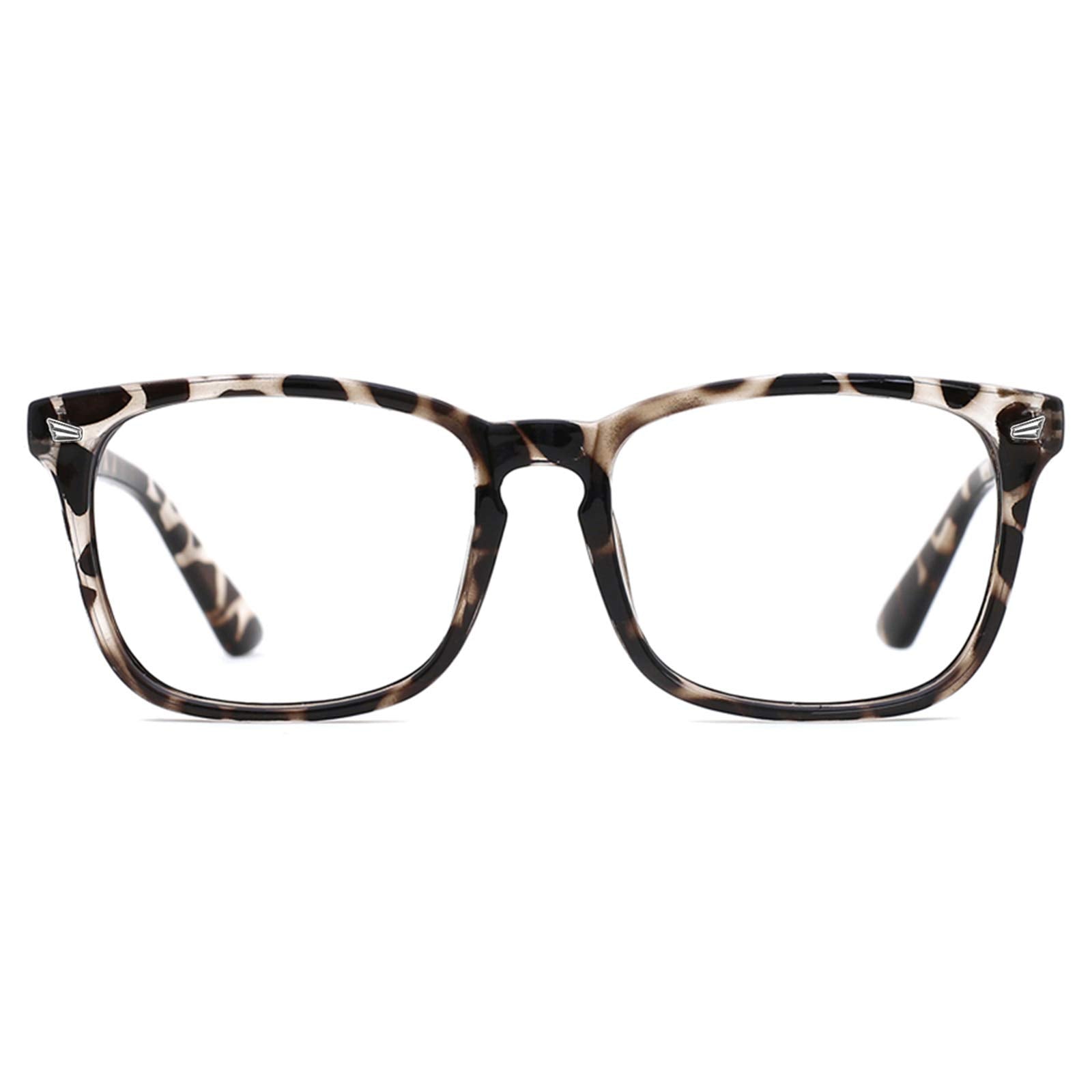 TIJN blue light blocking glasses, front view, reduce screen glare for comfortable viewing.