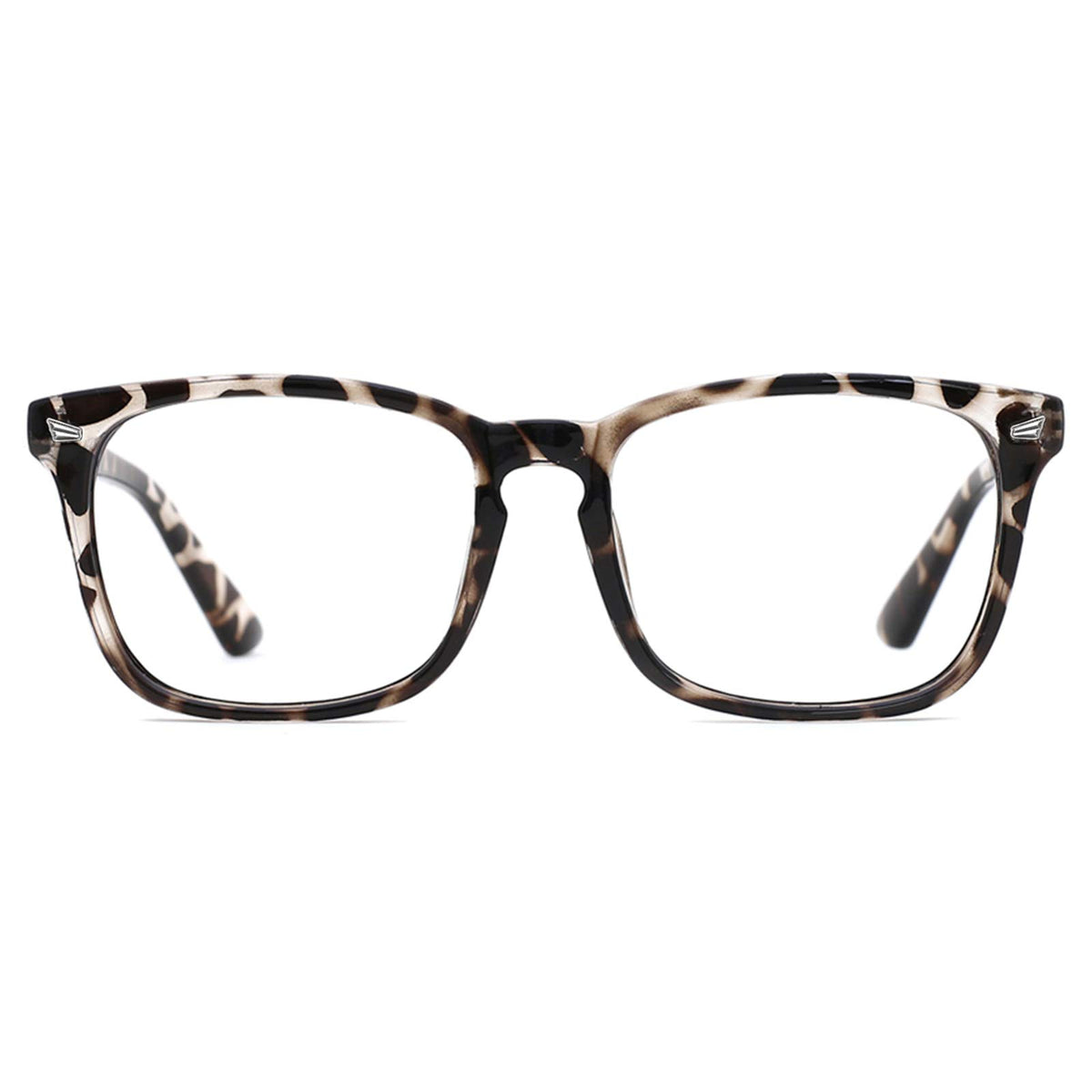 TIJN blue light blocking glasses, front view, reduce screen glare for comfortable viewing.