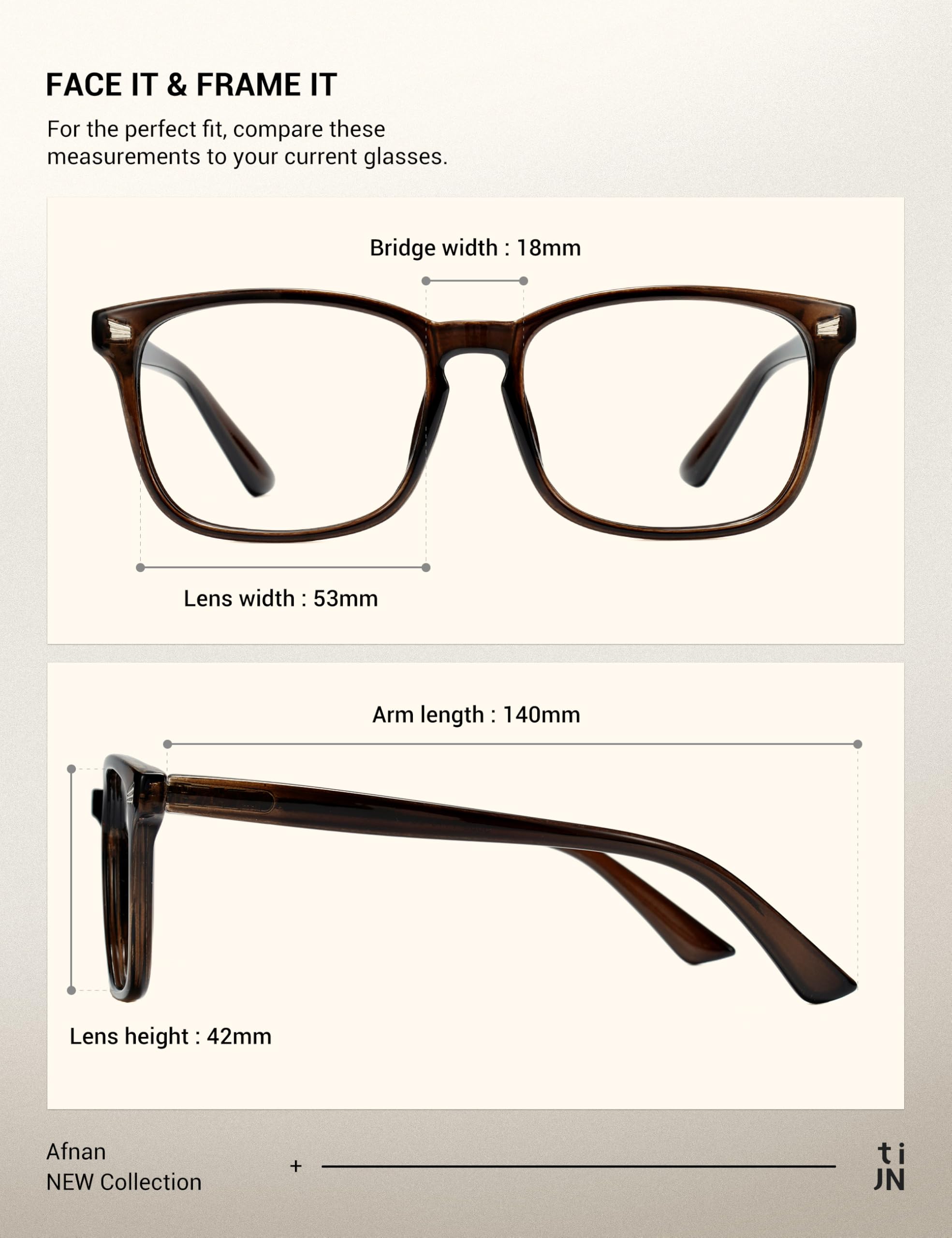 TIJN blue light blocking glasses packaging includes protective case