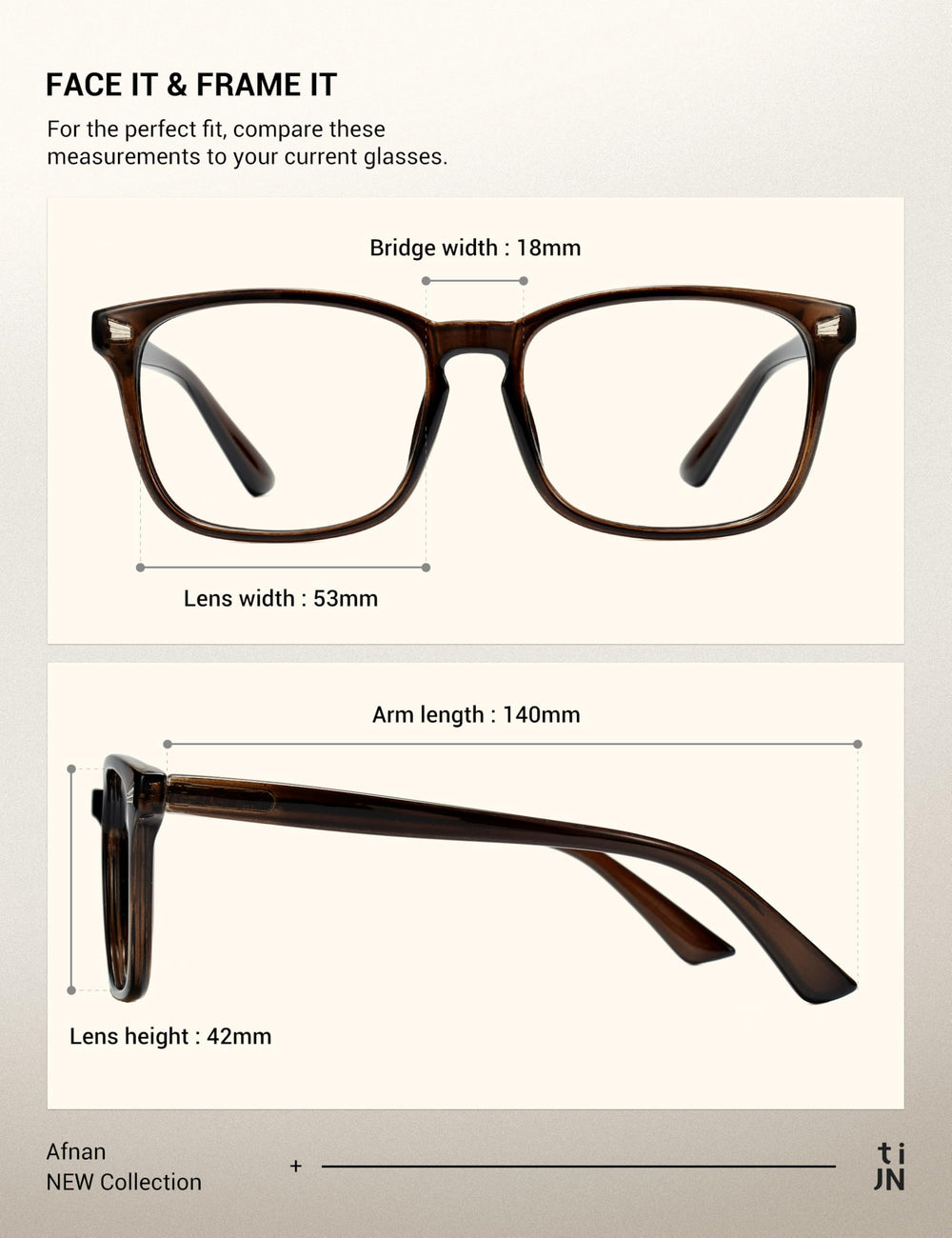 TIJN blue light blocking glasses packaging includes protective case