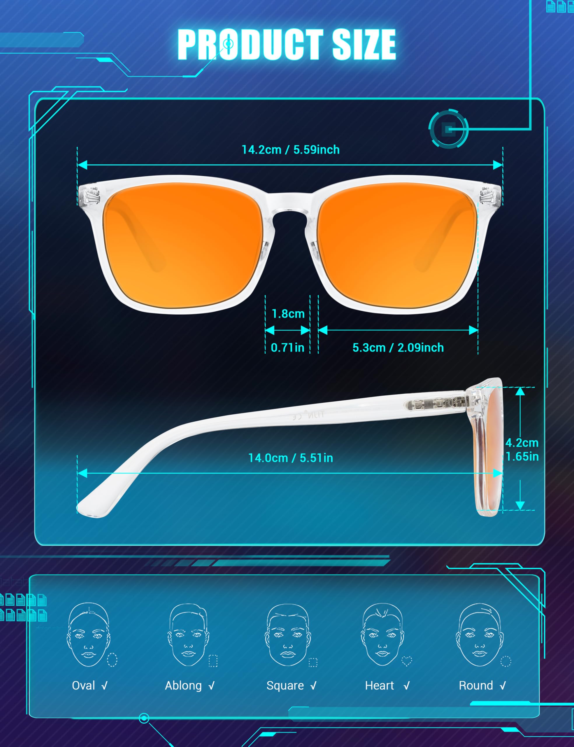 TIJN glasses on a desk setup, suitable for work and gaming.
