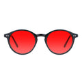 TIJN Red Lens Blue Light Blocking Glasses – Round Frame, Dual AR Coating, Black