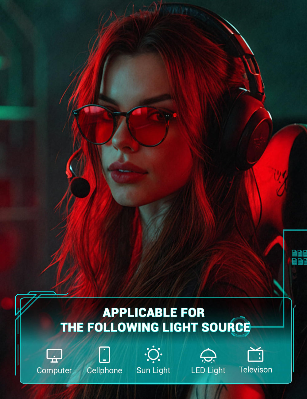 TIJN round-frame blue light blockers ideal for long work sessions and gaming.