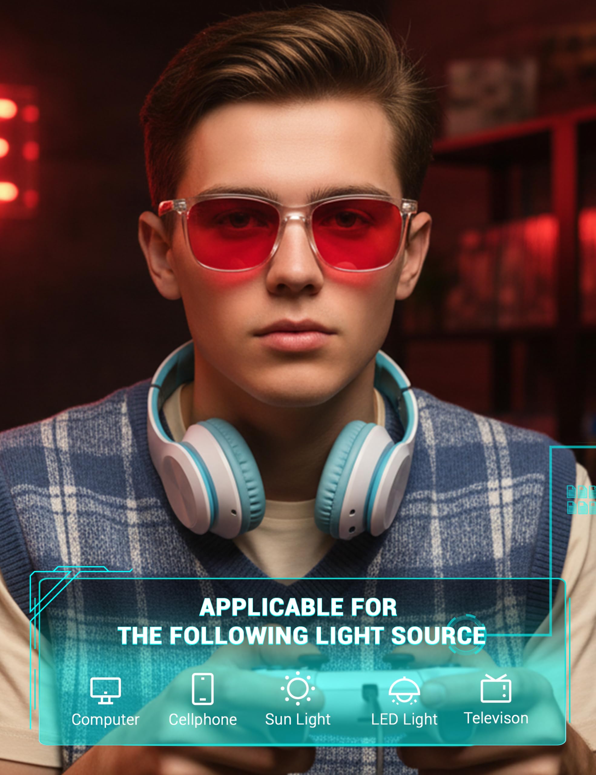 TIJN Sleep Glasses red lens enhance visual comfort during long computer sessions