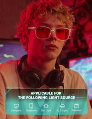 TIJN Sleep Glasses with red-light lenses for extended gaming sessions