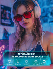 TIJN Sleep Glasses classic square frame for everyday wear and home office