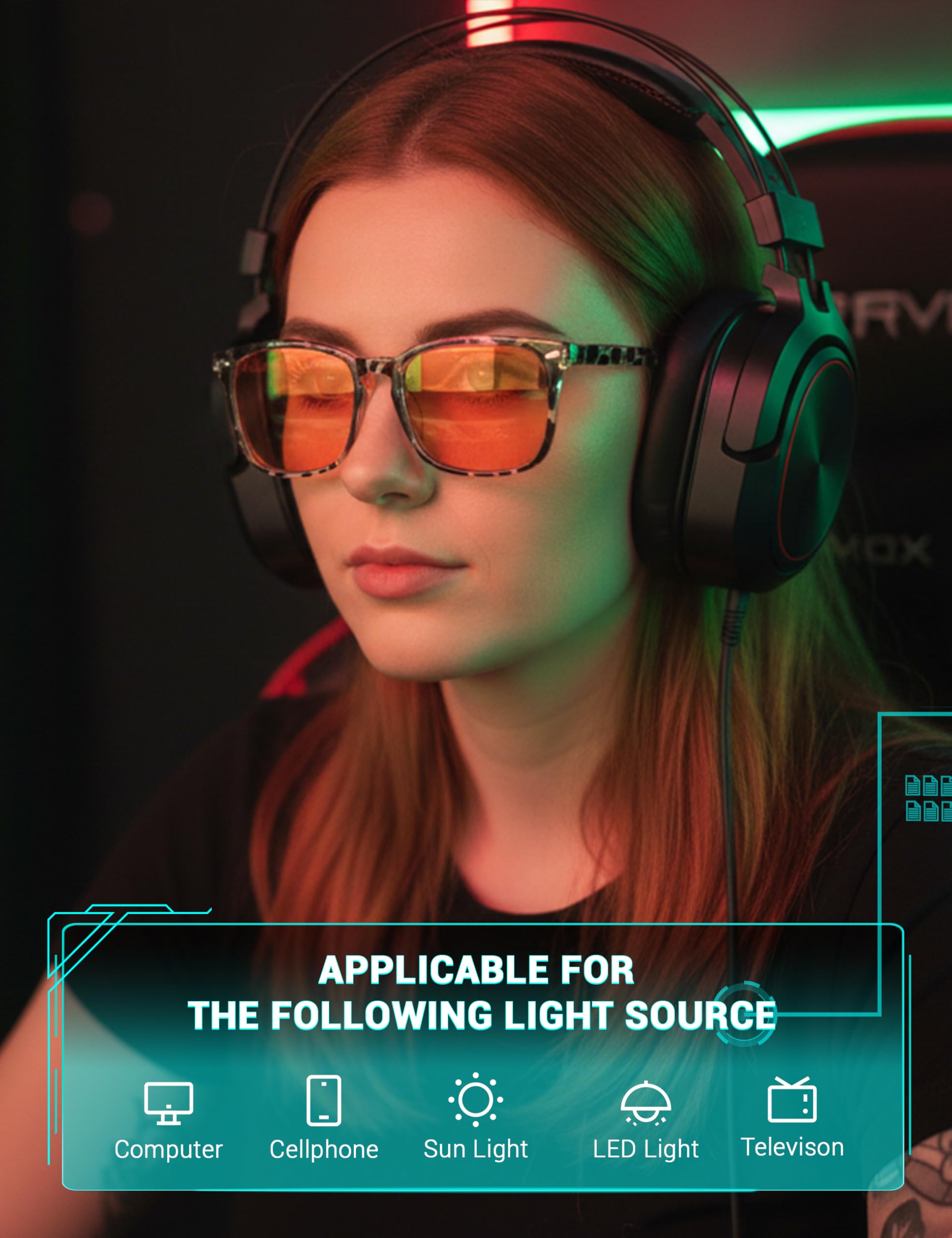 TIJN sleek square-frame blue light glasses for daily use