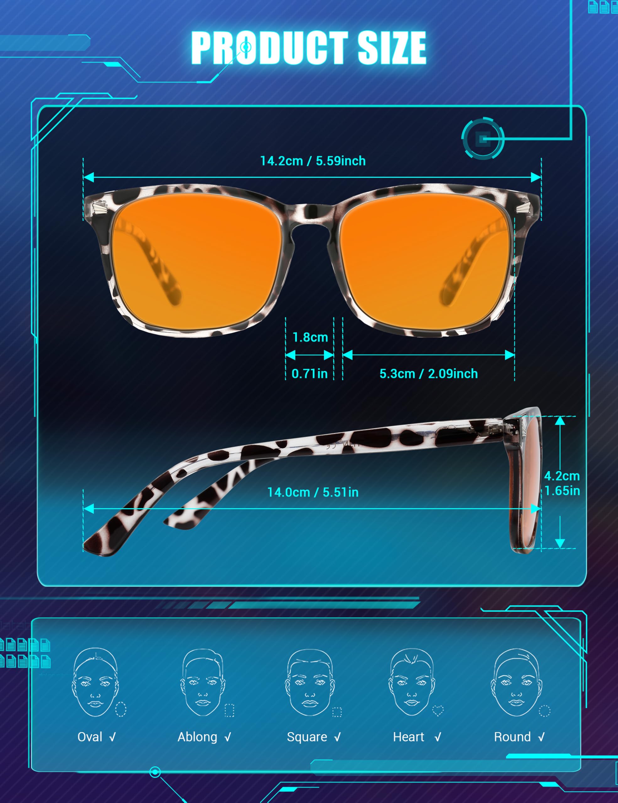 TIJN stylish eyewear suitable for work and leisure activities
