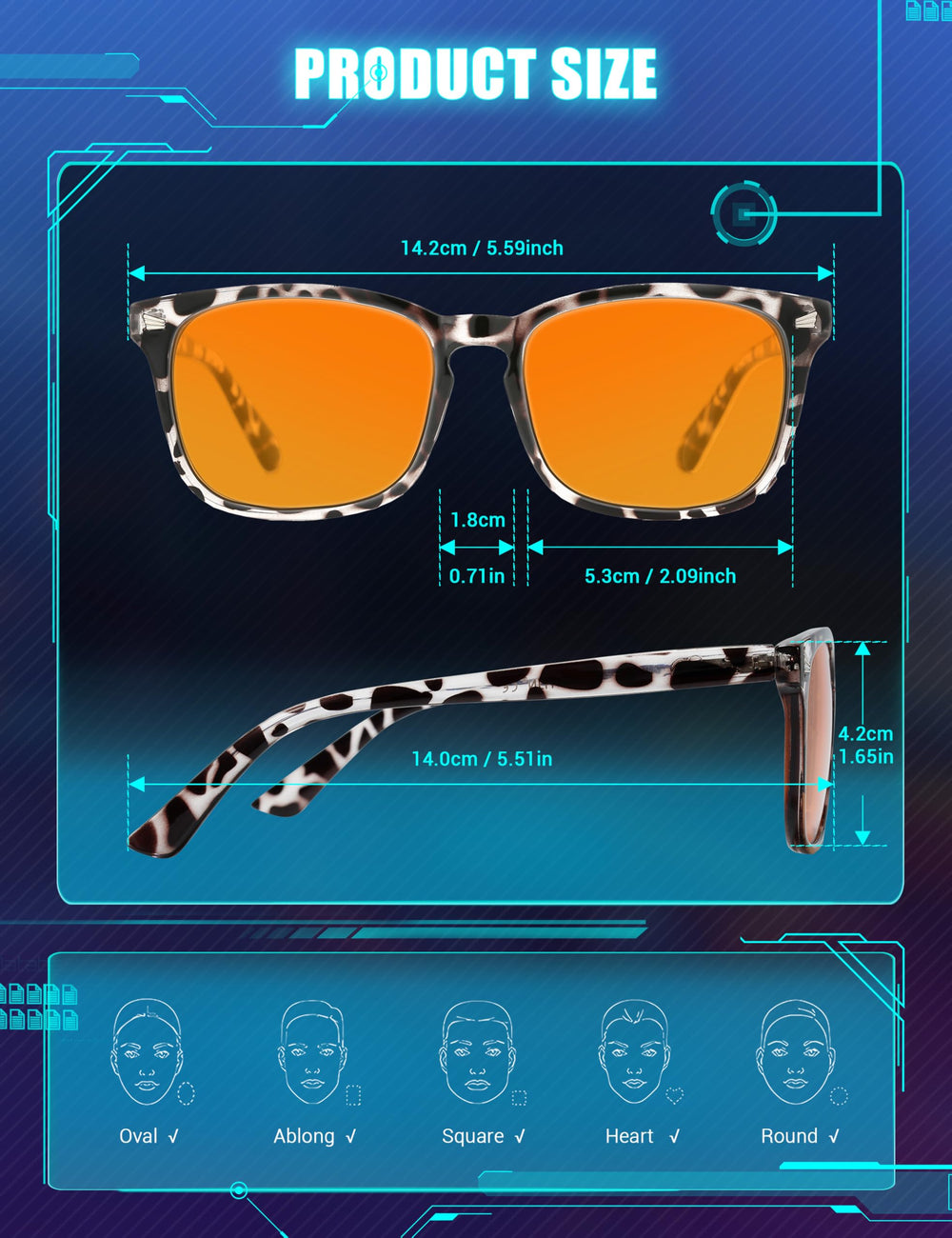 TIJN stylish eyewear suitable for work and leisure activities