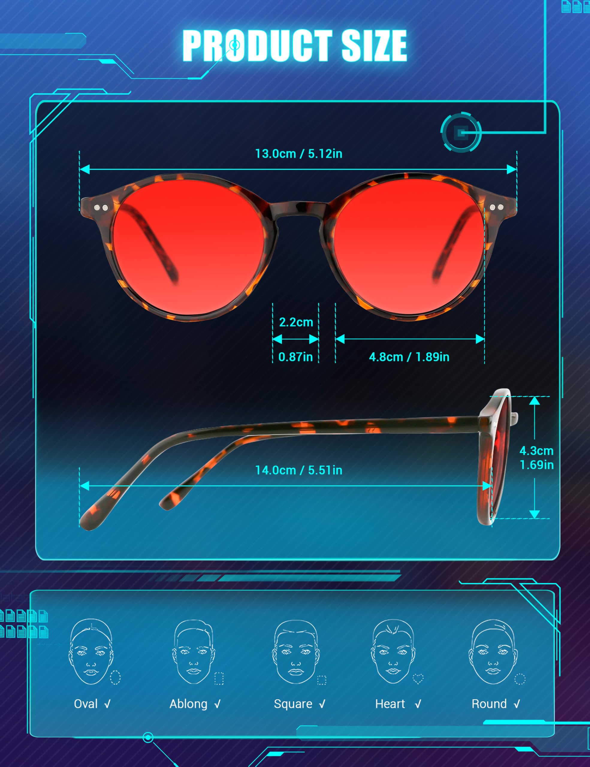 TIJN tortoise shell frame offers stylish, lightweight comfort for all-day wear.
