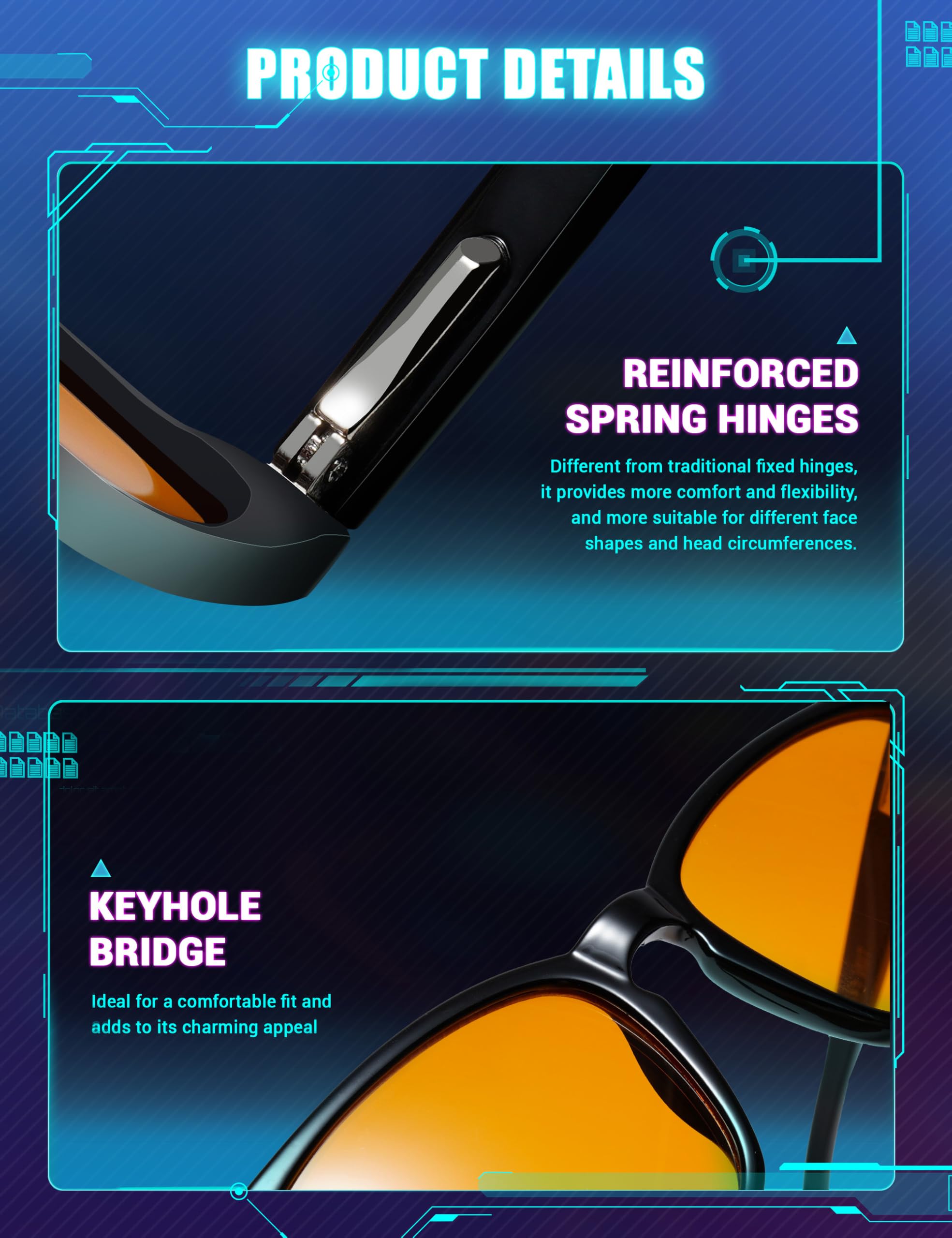 TIJN ultra-lightweight, flexible frame ensures comfortable all-day wear