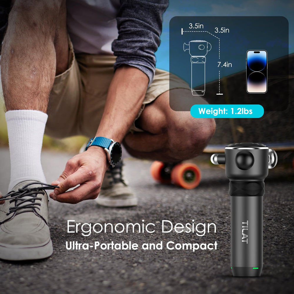 TILAT Massager Gun silicone attachment soothes sensitive muscles.