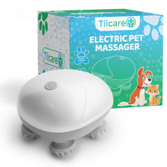 Tilcare handheld massager front view for dogs and cats, enhancing comfort during massage.