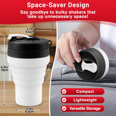 Tilcore shaker with leakproof lid prevents spills during travel.