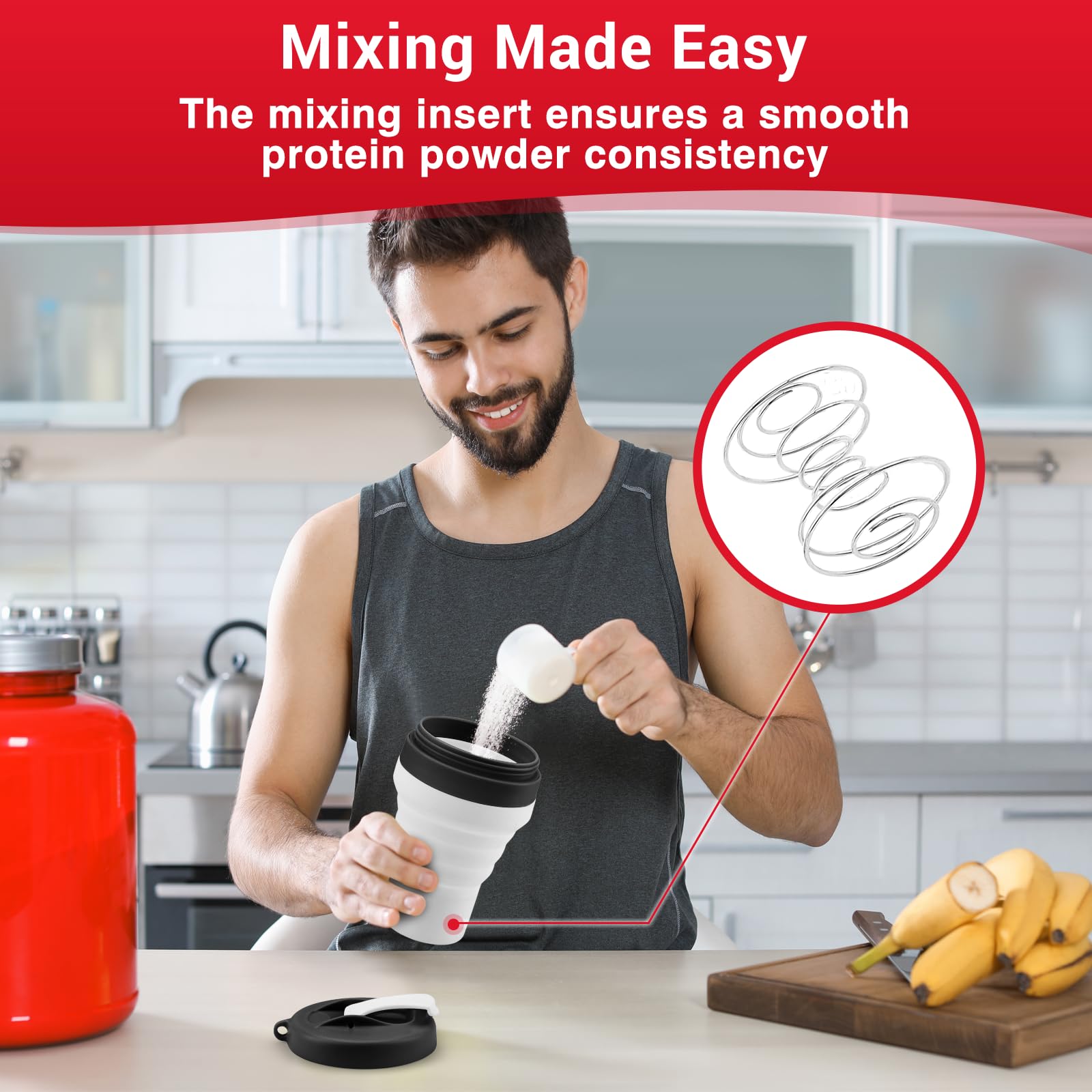 Tilcore 600ml silicone shaker for everyday use.