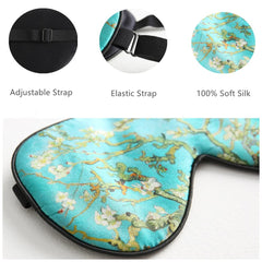 Tim & Tina silk sleep mask adjustable strap visible for a secure, comfortable fit