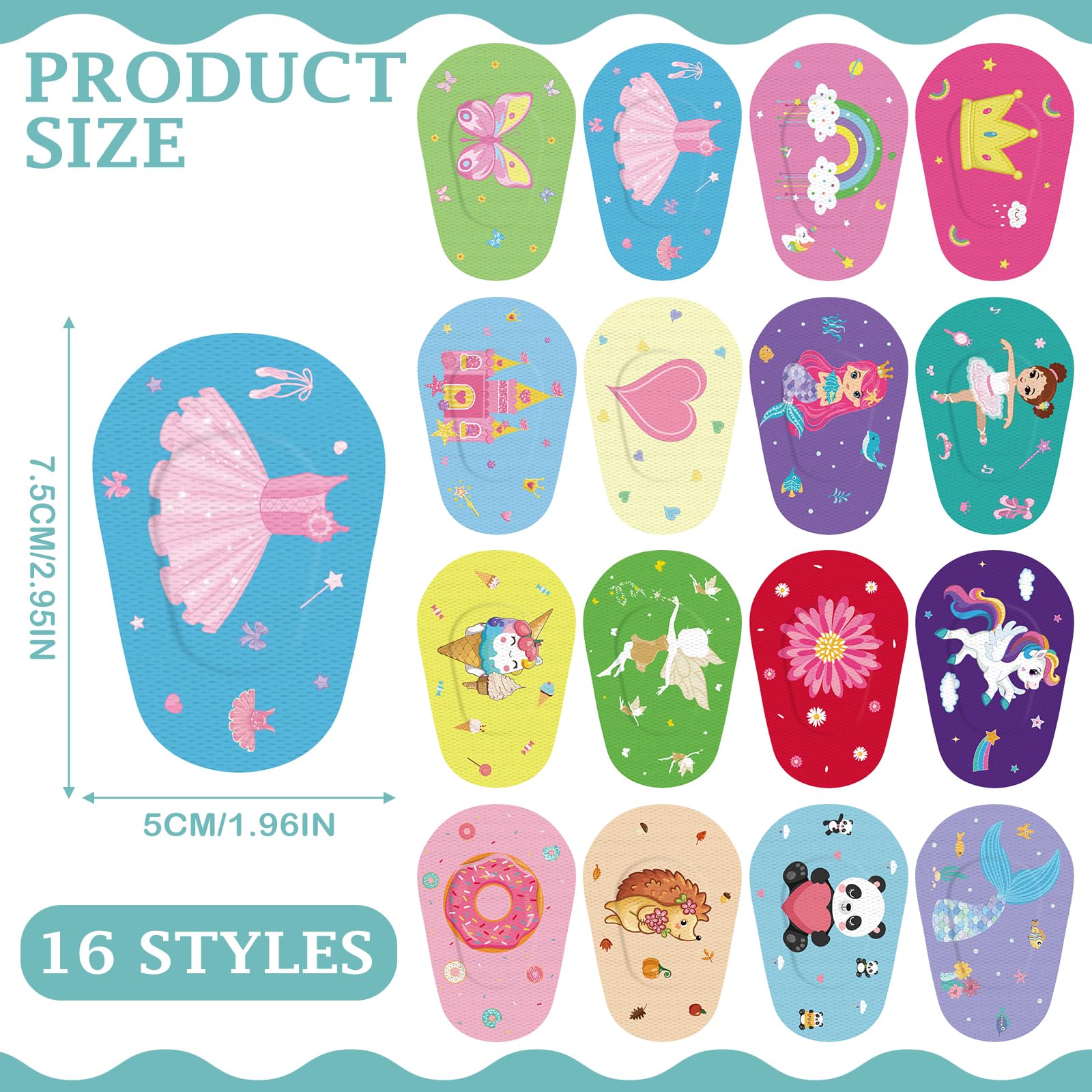 Parches oculares Timgle con diseño unicornio, opción divertida para actividades.