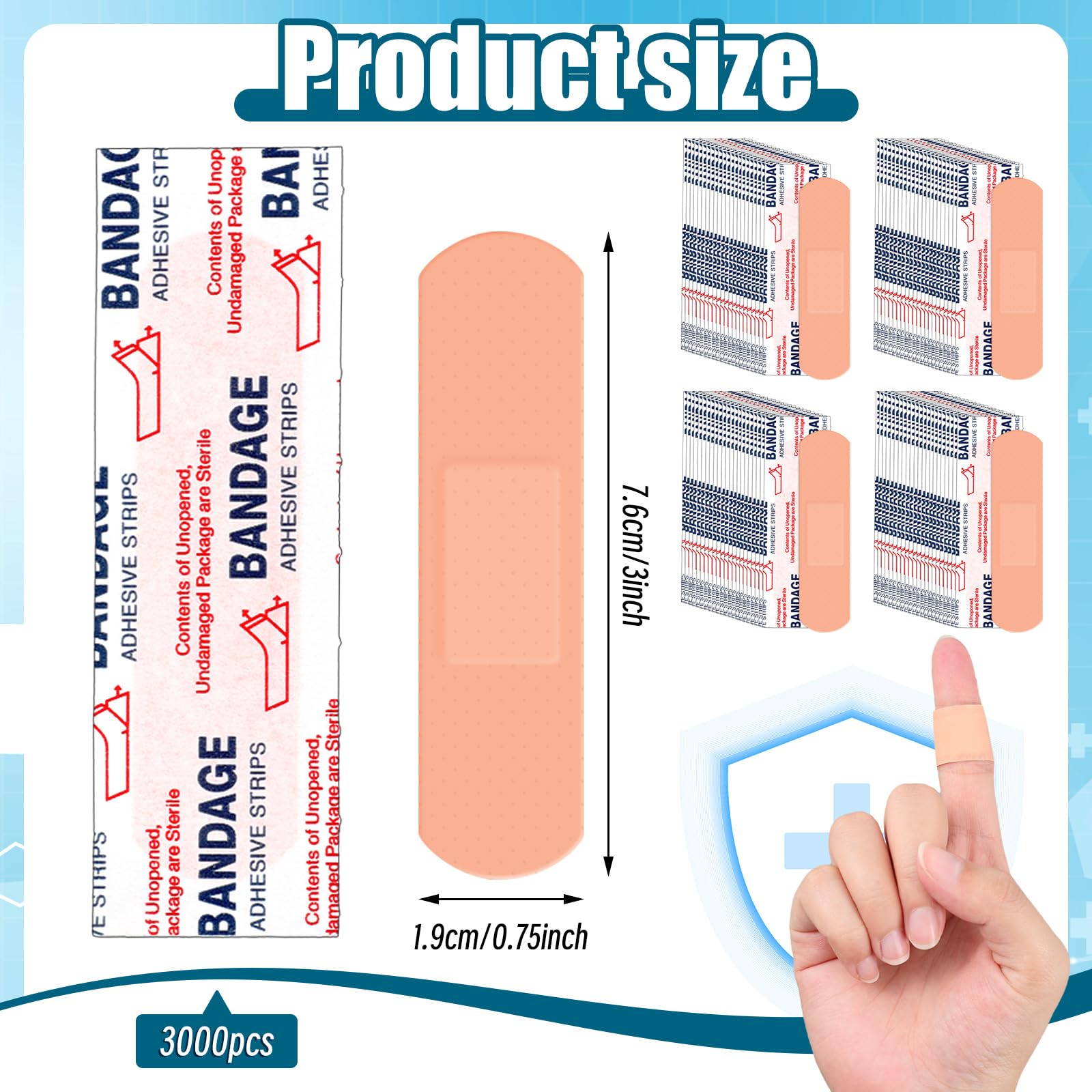 Timgle waterproof bandage close-up shows durable adhesive for active use.