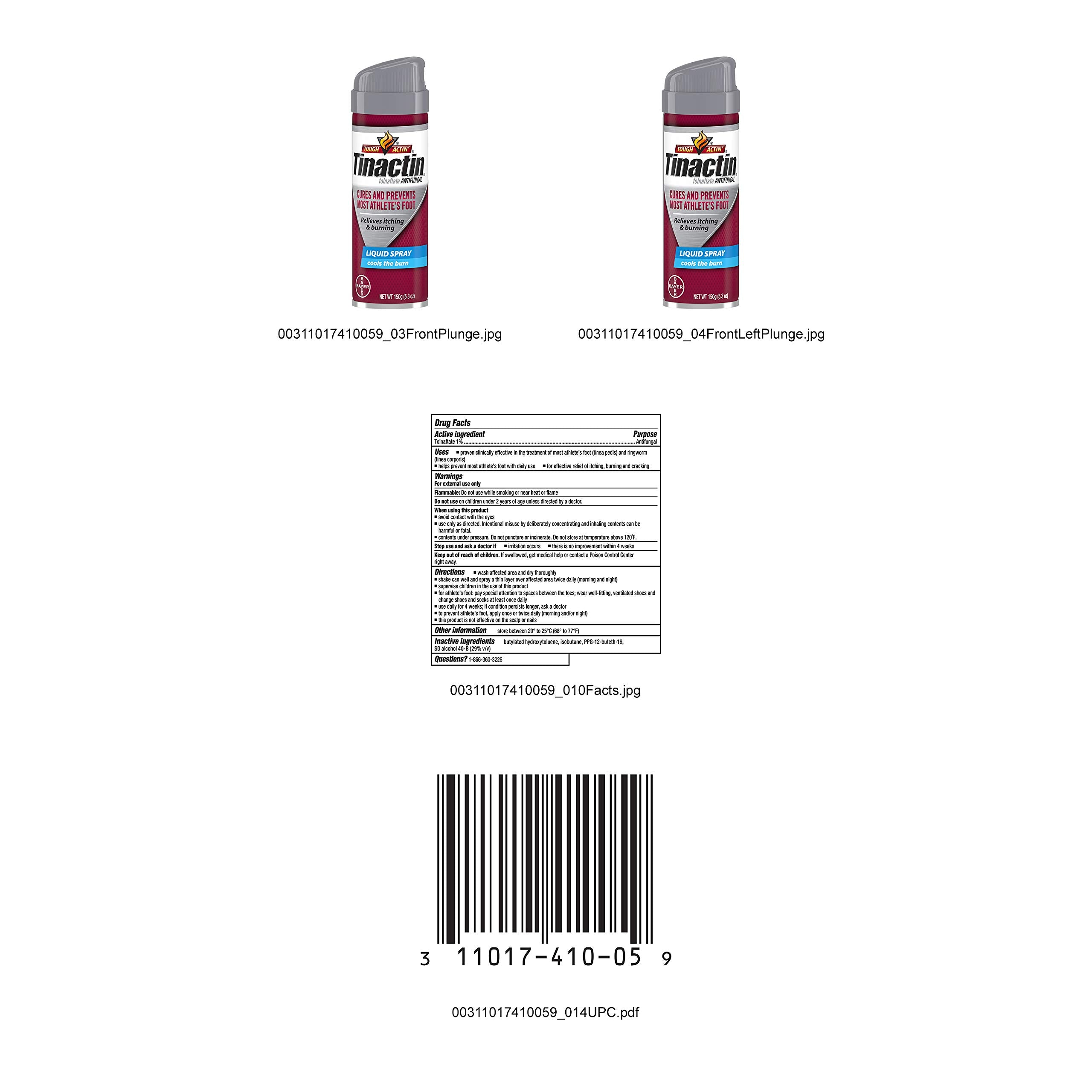 Tinactin spray dries quickly leaving a light finish.