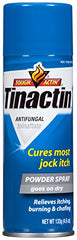 Tinactin Jock Itch Spray Powder cooling application for skin helps soothe irritation after sweating.