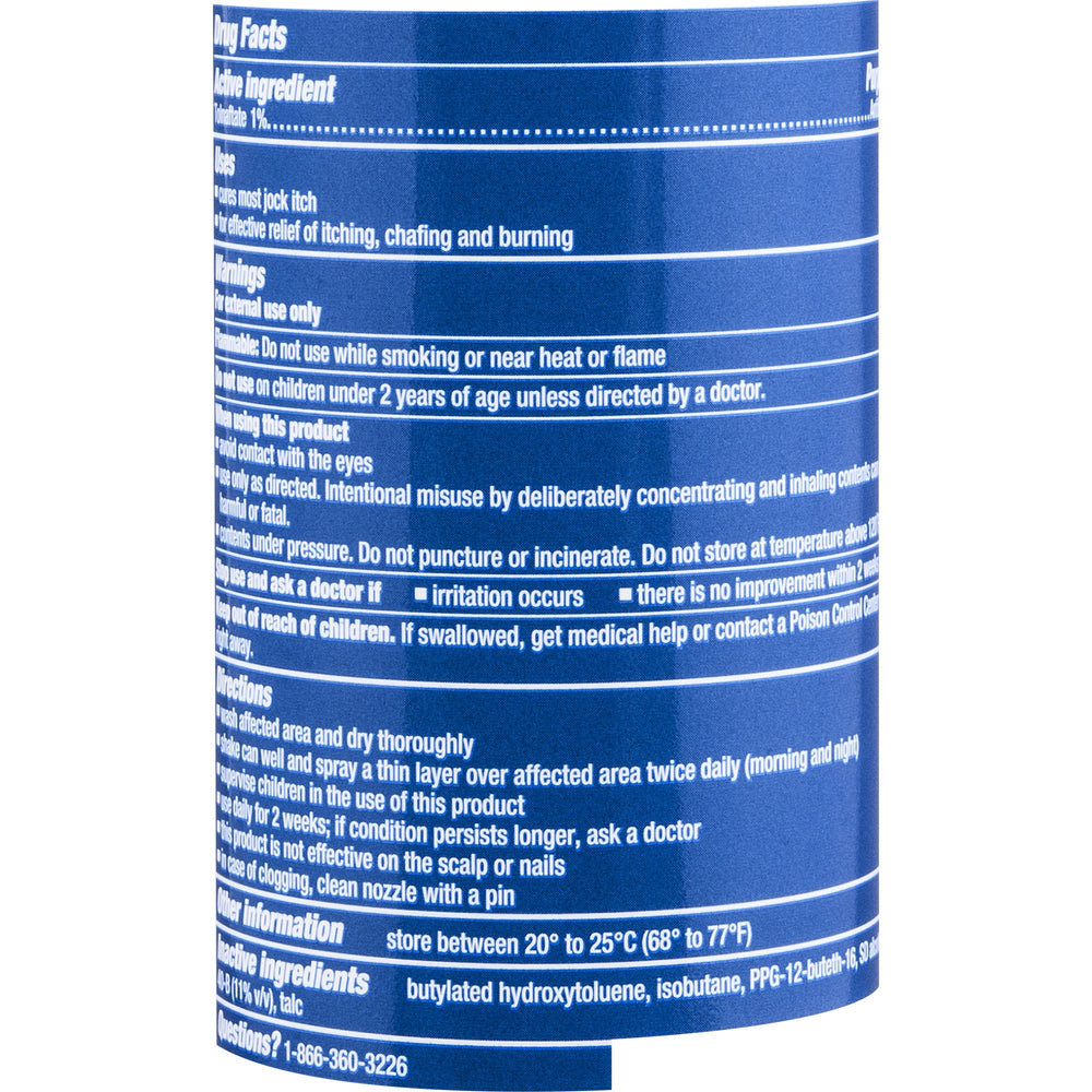 Tinactin Jock Itch Spray Powder groin-area application provides instant cooling relief.