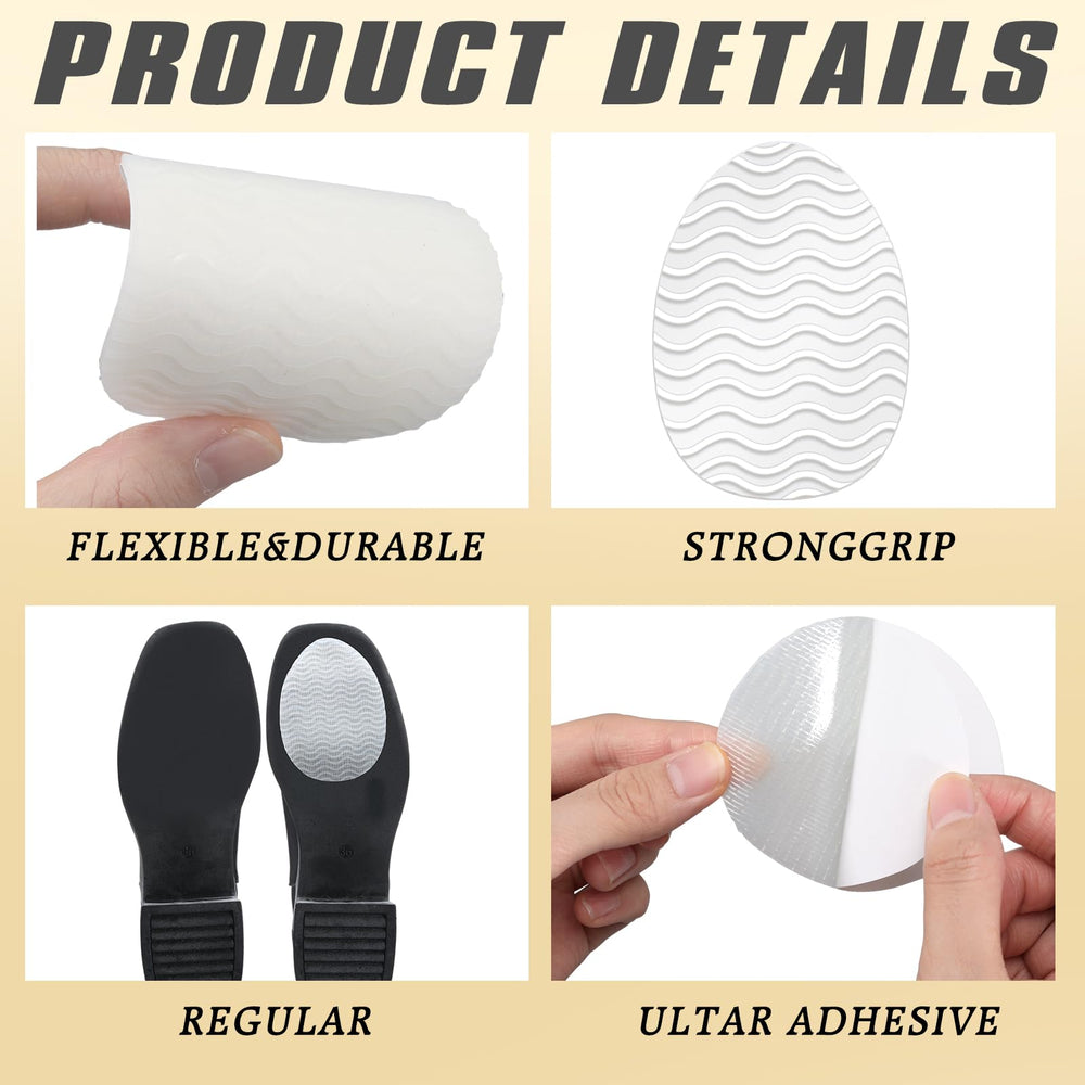 Tinideya clear seamless design grips blend invisibly with footwear.