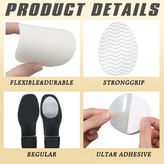 Tinideya clear seamless design grips blend invisibly with footwear.