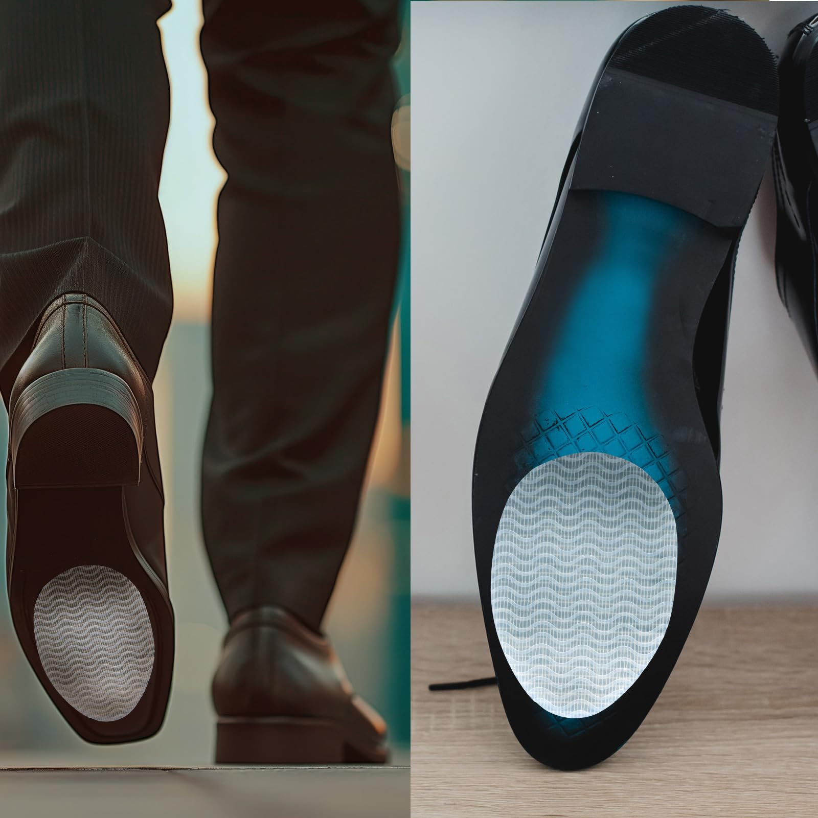 Tinideya protective shoe grips extend life of leather footwear.