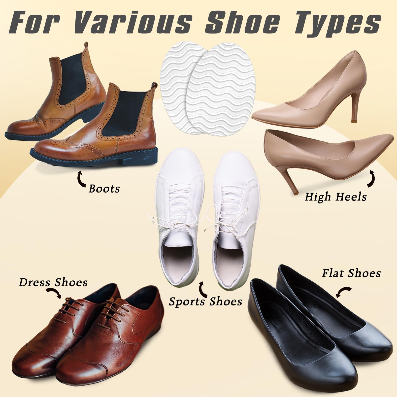 Tinideya strong adhesive no-residue pads protect leather soles.