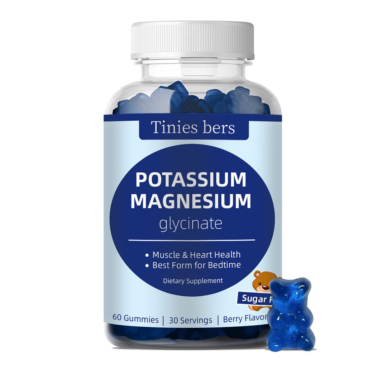 Tinies bers gummies bottle front shows berry flavor for daily support