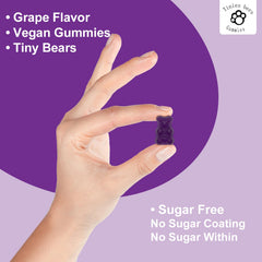 Tinies bers packaging shows vegan, gluten-free, non-GMO features